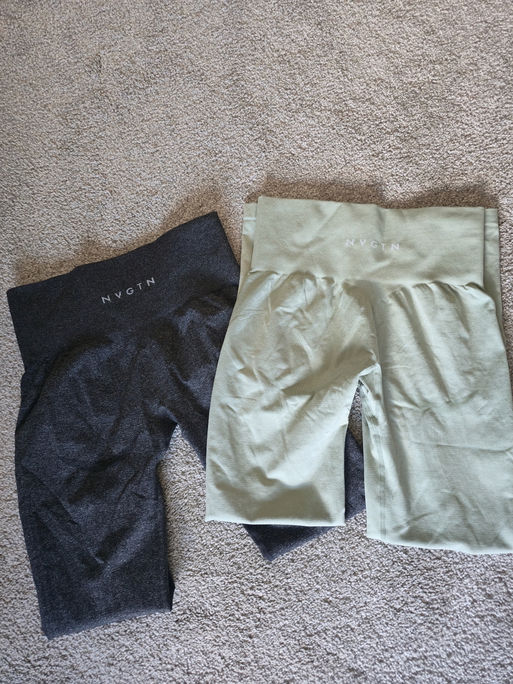 NVGTN Leggings - Sage and Charcoal